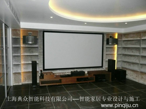 家庭影院系统 视听室效果图 杰士音响